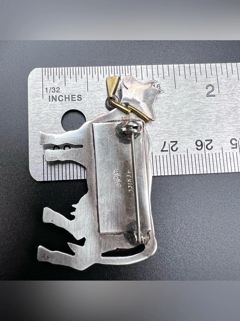 Sterling Silver Mexico Dairy Cow Brooch